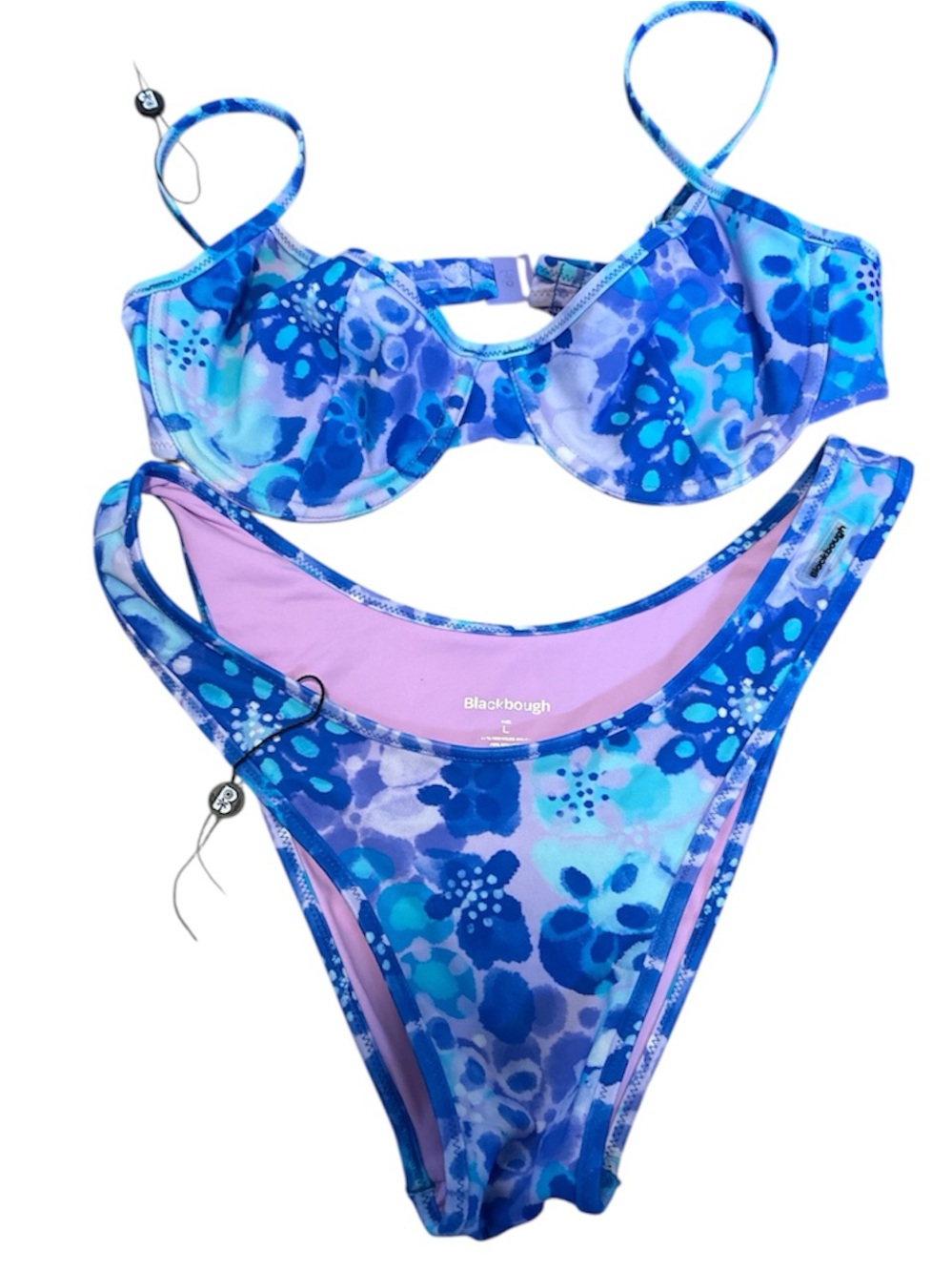 Blackbough Bikini Set NWT – Medium Top / Large Bottoms – Blue Floral